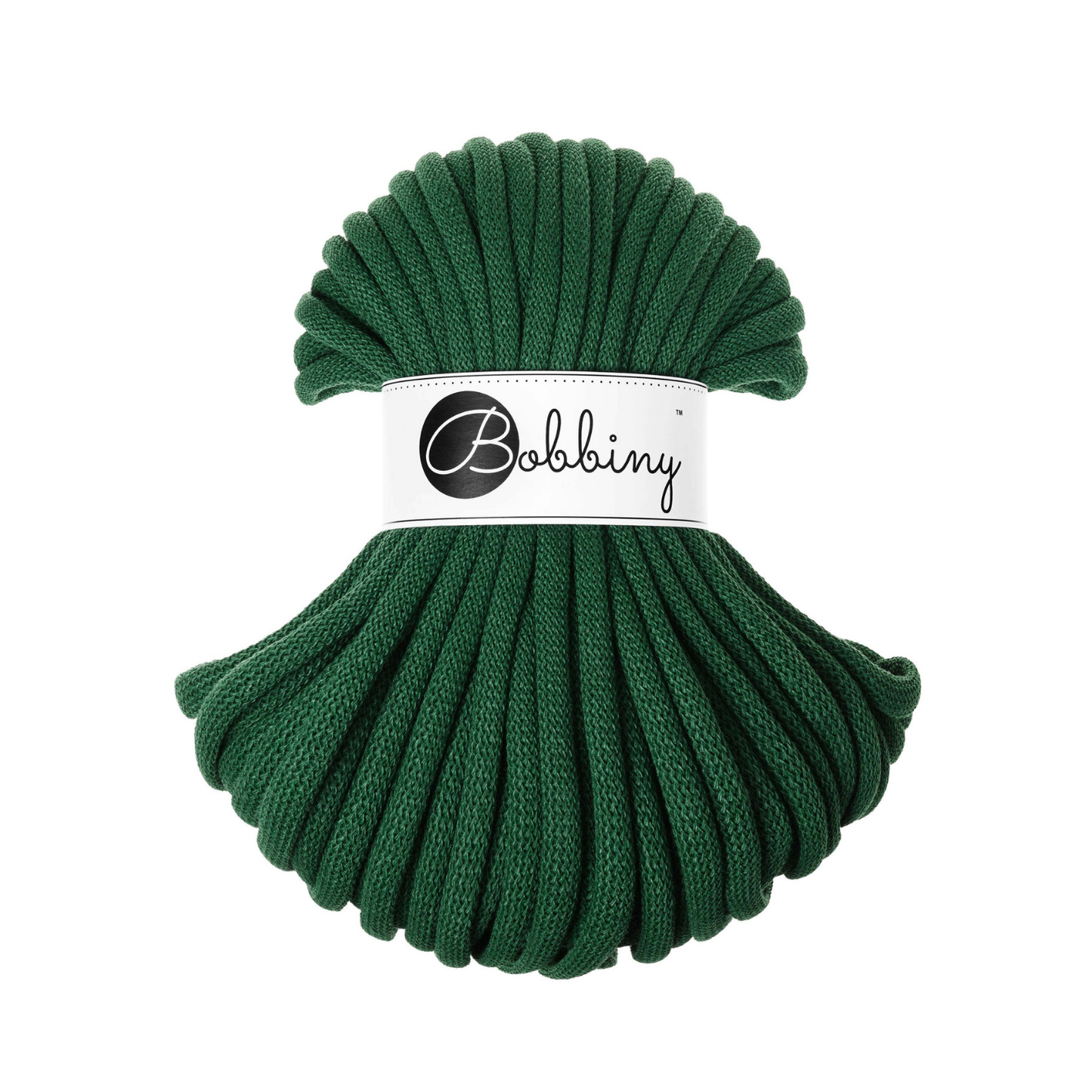 30 Meter - Bobbiny Flechtkordeln Pine Green Ø 9 mm