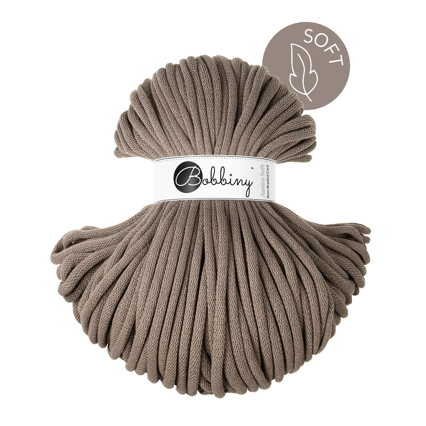 Bobbiny Flechtkordel Coffee Ø 8 mm (Jumbo Soft)