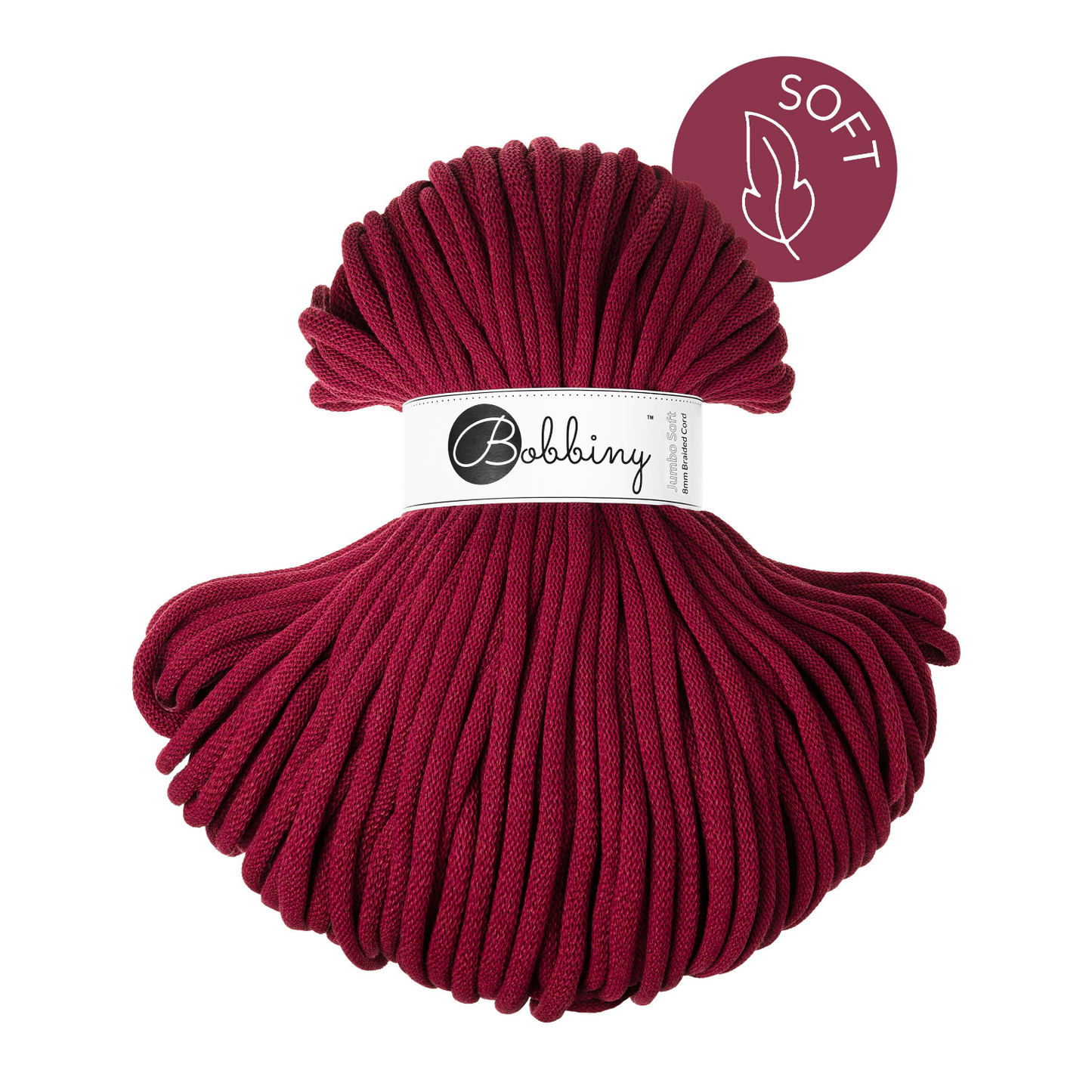 Bobbiny Flechtkordel Wine Red Ø 8 mm (Jumbo Soft)