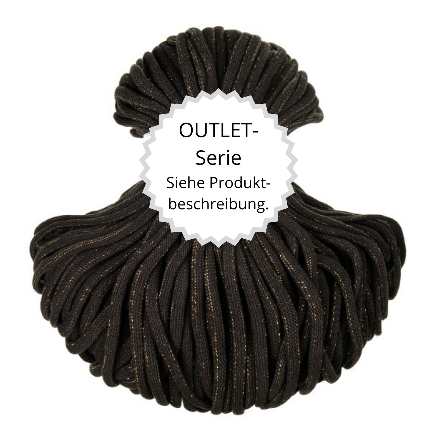 OUTLET Flechtkordel Golden Espresso Ø 9 mm
