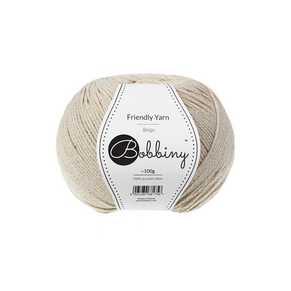 Bobbiny Garn "Friendly Yarn" - Beige - 200m (100g)