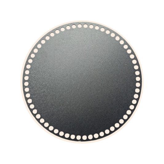 Korbboden rund Ø 30 cm – schwarz lackiert, Boden für großen Häkelkorb & Wäschekorb