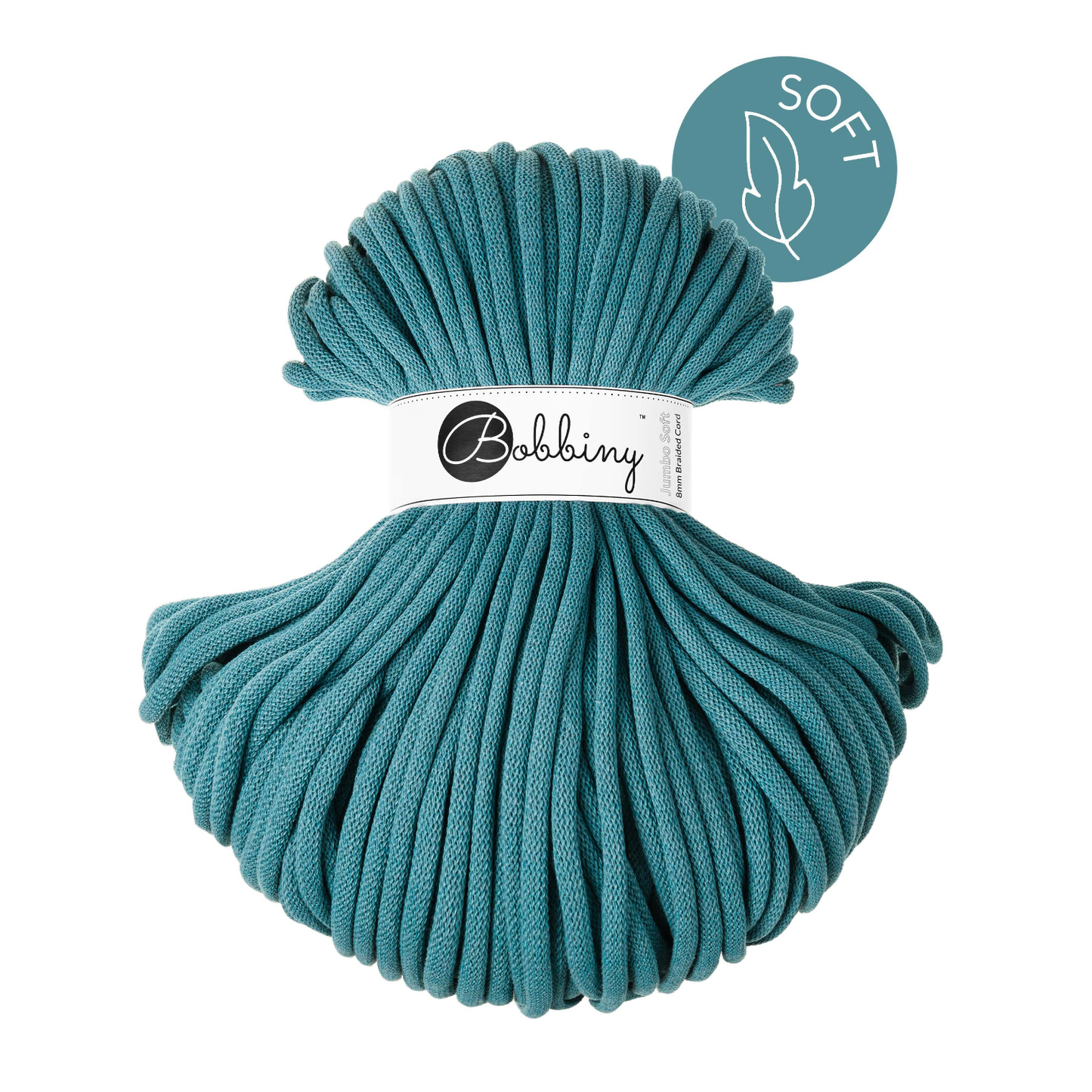 Bobbiny Flechtkordel Teal Ø 8 mm (Jumbo Soft)