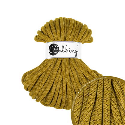 30 Meter - Bobbiny Flechtkordeln Spicy Yellow Ø 9 mm