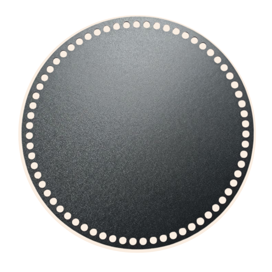 Korbboden rund Ø 35 cm – schwarz lackiert, Boden für XXL-Häkelkorb & Dekokorb