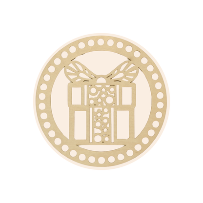 Korbboden rund Ø 20 cm – Geschenk mit Schleife, modern