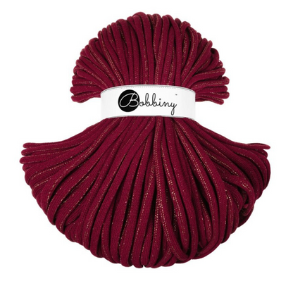 Bobbiny Flechtkordel Golden Wine Red Ø 9 mm