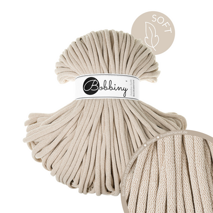 Bobbiny Flechtkordel Beige Ø 8 mm (Jumbo Soft)