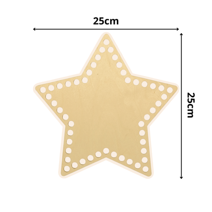 Korbboden Stern 25 cm – groß für Wohnaccessoires