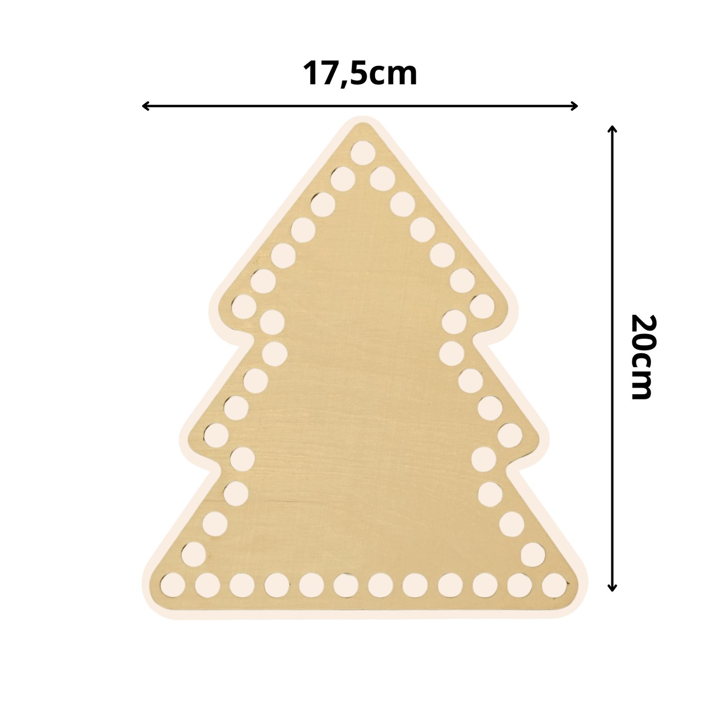 Korbboden Tanne 17,5 × 20 cm – für Weihnachtskörbe