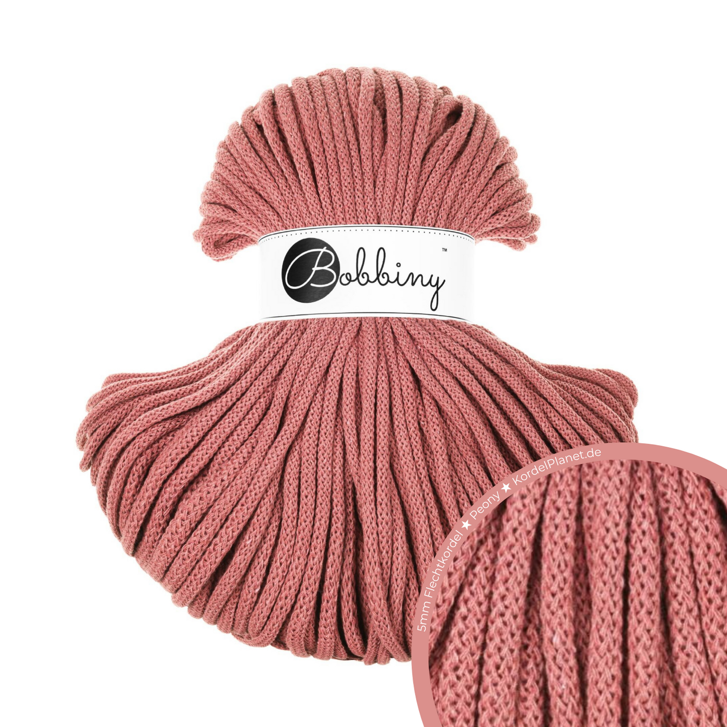 Bobbiny Flechtkordel Peony Ø 5 mm