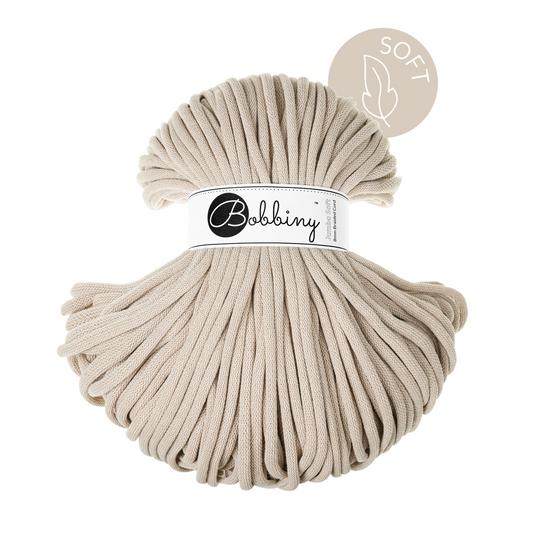 Bobbiny Flechtkordel Beige Ø 8 mm (Jumbo Soft)