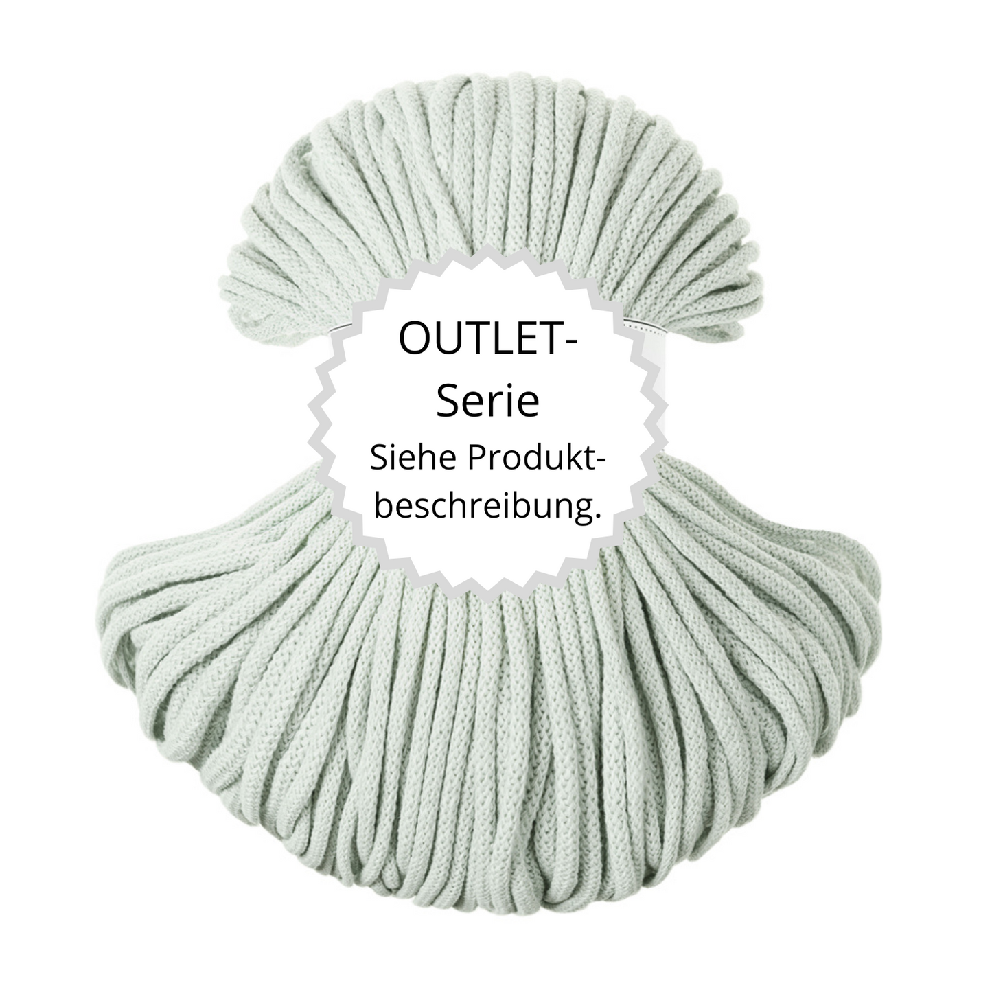 OUTLET Flechtkordel Milky Green Ø 5 mm
