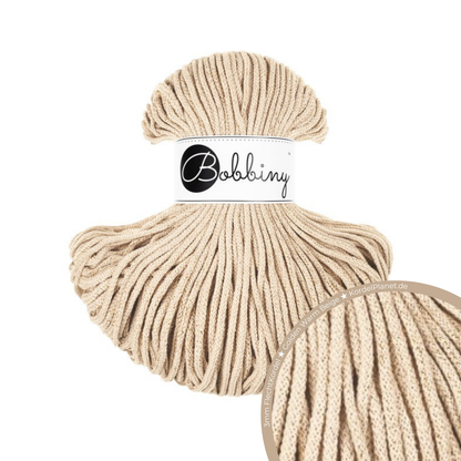 Bobbiny Flechtkordel Golden Warm Beige Ø 3 mm