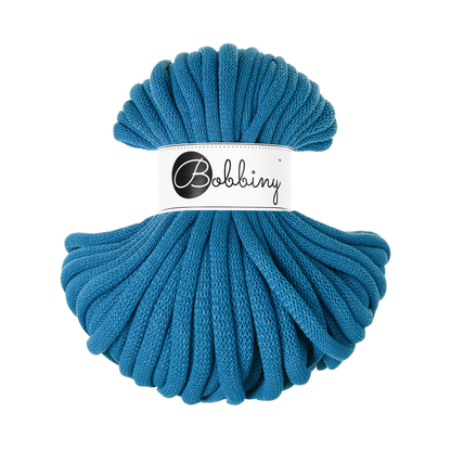 30 Meter - Bobbiny Flechtkordeln Dopamine Blue Ø 9 mm
