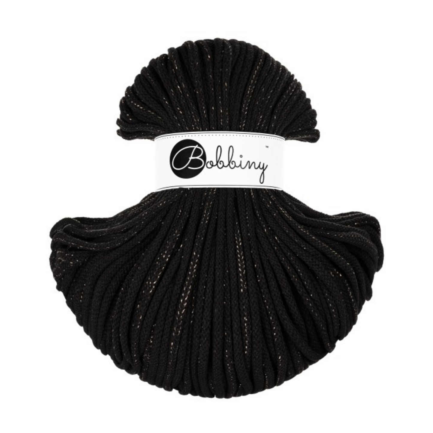 Bobbiny Flechtkordel Golden Black Ø 5 mm