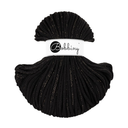 Bobbiny Flechtkordel Golden Black Ø 5 mm