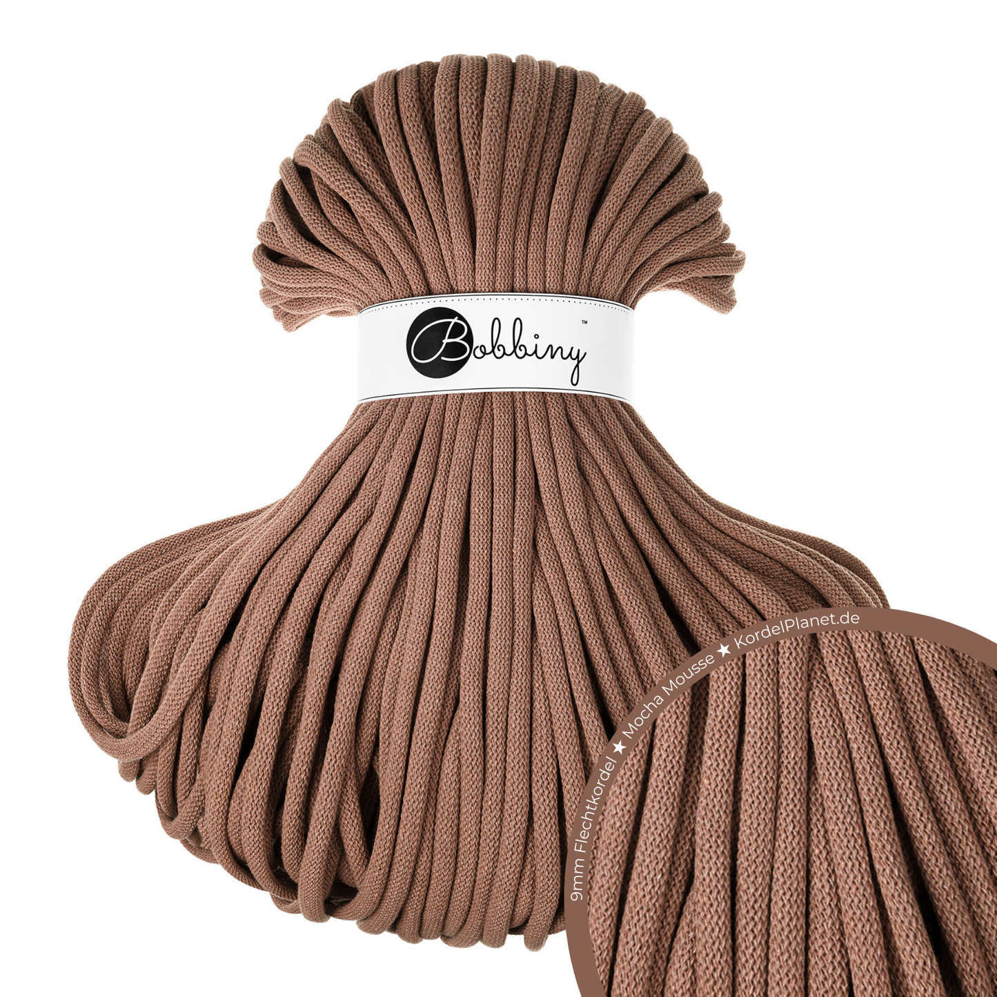 Bobbiny Flechtkordel Mocha Mousse Ø 9 mm