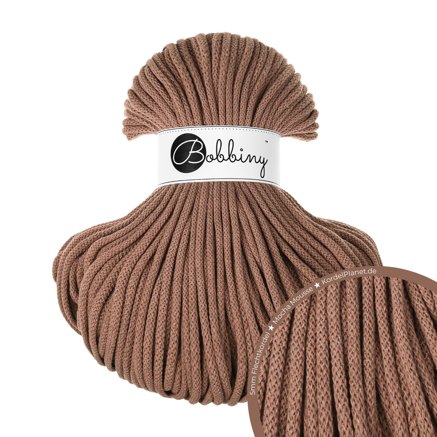 Bobbiny Flechtkordel Mocha Mousse Ø 5 mm