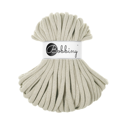 30 Meter - Bobbiny Flechtkordeln Pale Olive Ø 9 mm