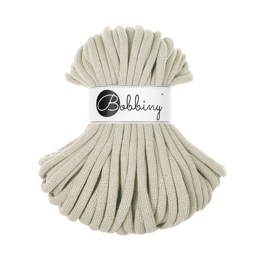 30 Meter - Bobbiny Flechtkordeln Pale Olive Ø 9 mm