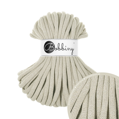 30 Meter - Bobbiny Flechtkordeln Pale Olive Ø 9 mm