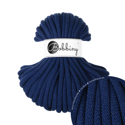 30 Meter - Bobbiny Flechtkordeln Ink Blue Ø 9 mm