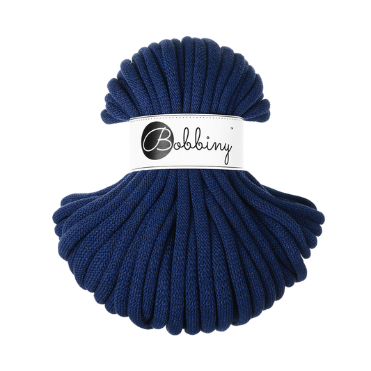 30 Meter - Bobbiny Flechtkordeln Ink Blue Ø 9 mm