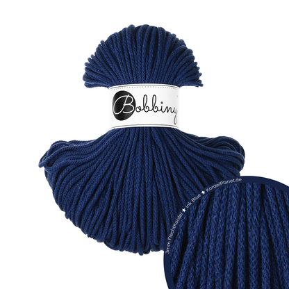 Bobbiny Flechtkordel Ink Blue Ø 3 mm
