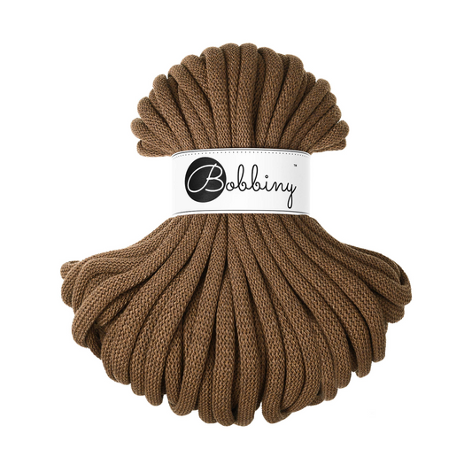 30 Meter - Bobbiny Flechtkordeln Nut Brown Ø 9 mm