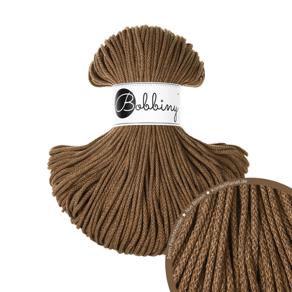 Bobbiny Flechtkordel Nut Brown Ø 3 mm