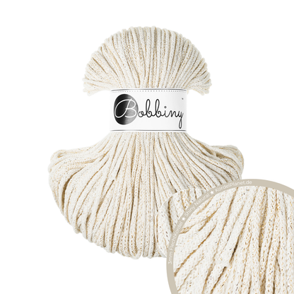 Bobbiny Flechtkordel Shiny Natural Ø 3 mm (Shiny)