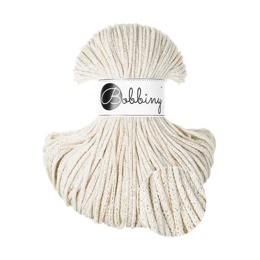 Bobbiny Flechtkordel Shiny Natural Ø 3 mm (Shiny)