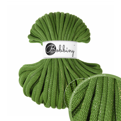 30 Meter - Bobbiny Flechtkordeln Shiny Moss Green Ø 9 mm (Shiny)