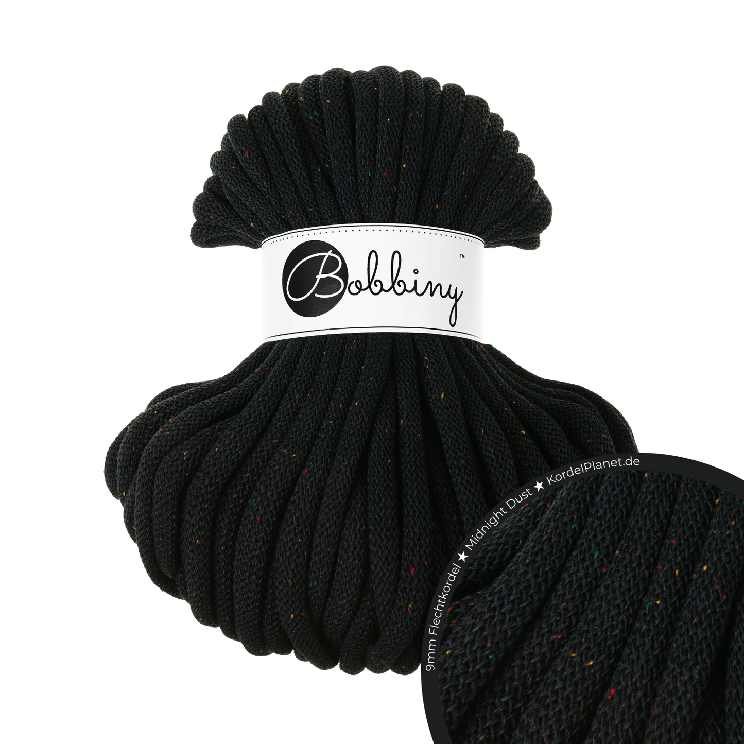 30 Meter - Bobbiny Flechtkordeln Midnight Dust Ø 9 mm