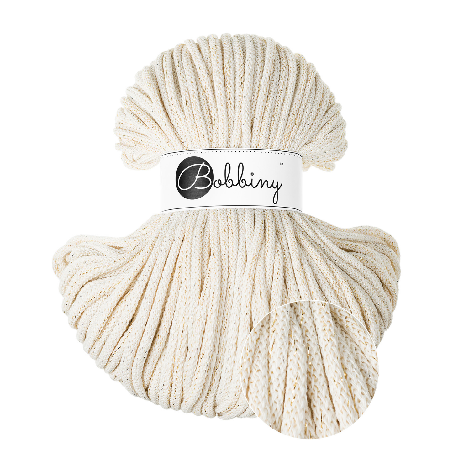 Bobbiny Flechtkordel Shiny Natural Ø 5 mm (Shiny)