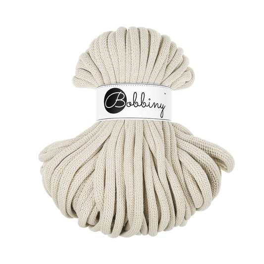 30 Meter - Bobbiny Flechtkordeln Cashmere Beige Ø 9 mm