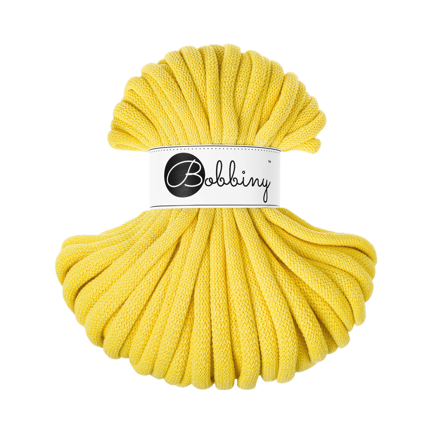 30 Meter - Bobbiny Flechtkordeln Canary Yellow Ø 9 mm