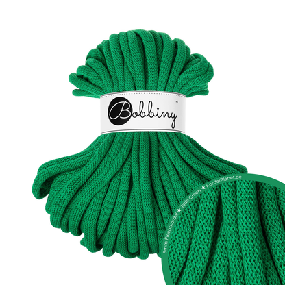 30 Meter - Bobbiny Flechtkordeln Jade Green Ø 9 mm