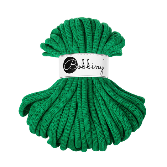 30 Meter - Bobbiny Flechtkordeln Jade Green Ø 9 mm