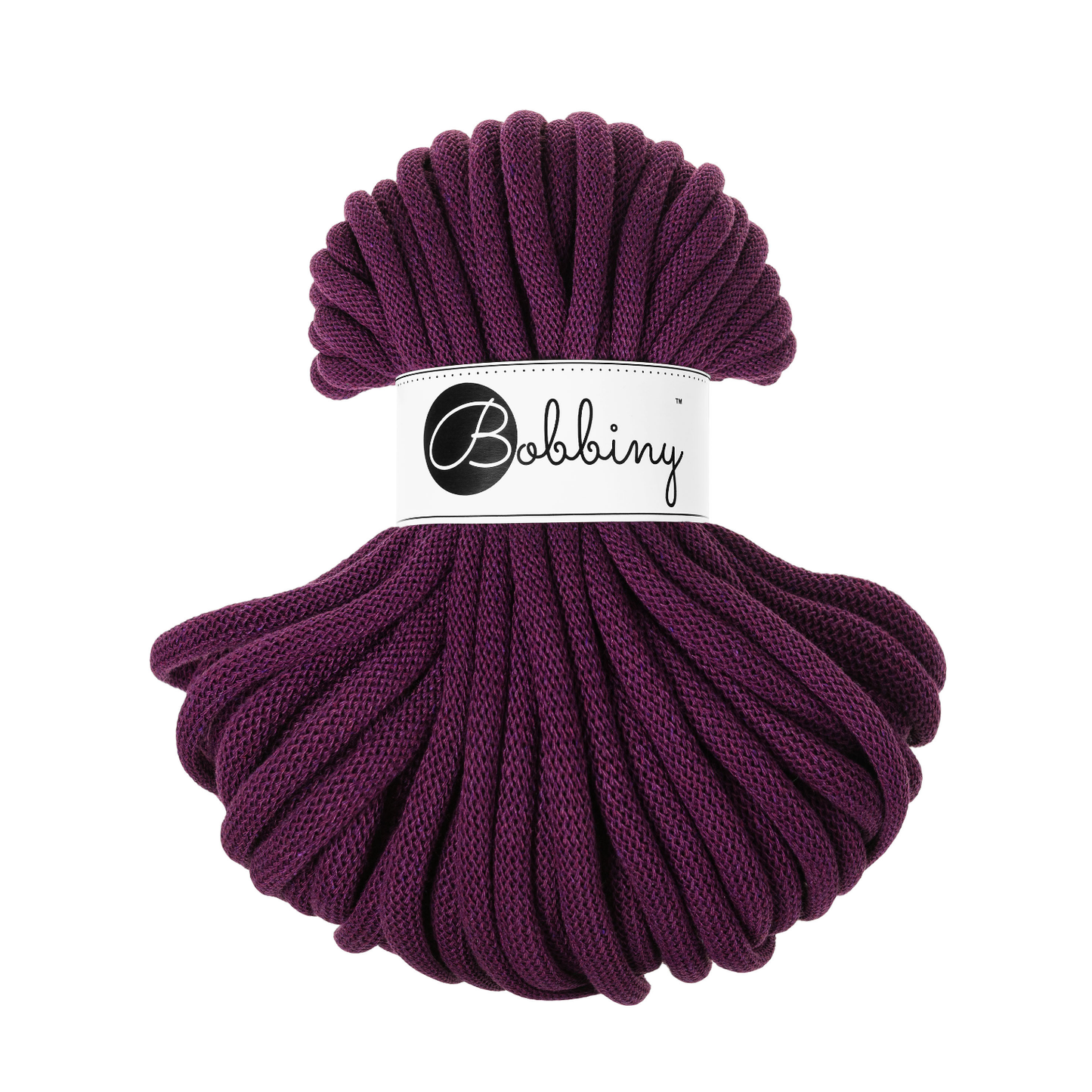 30 Meter - Bobbiny Flechtkordeln Aubergine Ø 9 mm