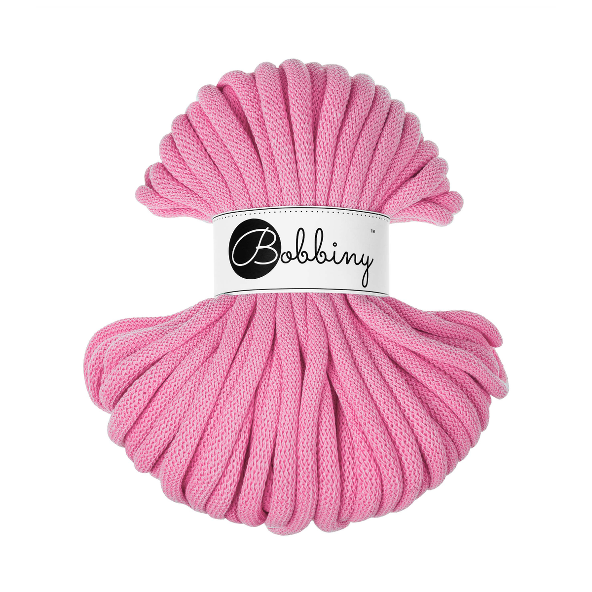 30 Meter - Bobbiny Flechtkordeln Bubblegum Pink Ø 9 mm