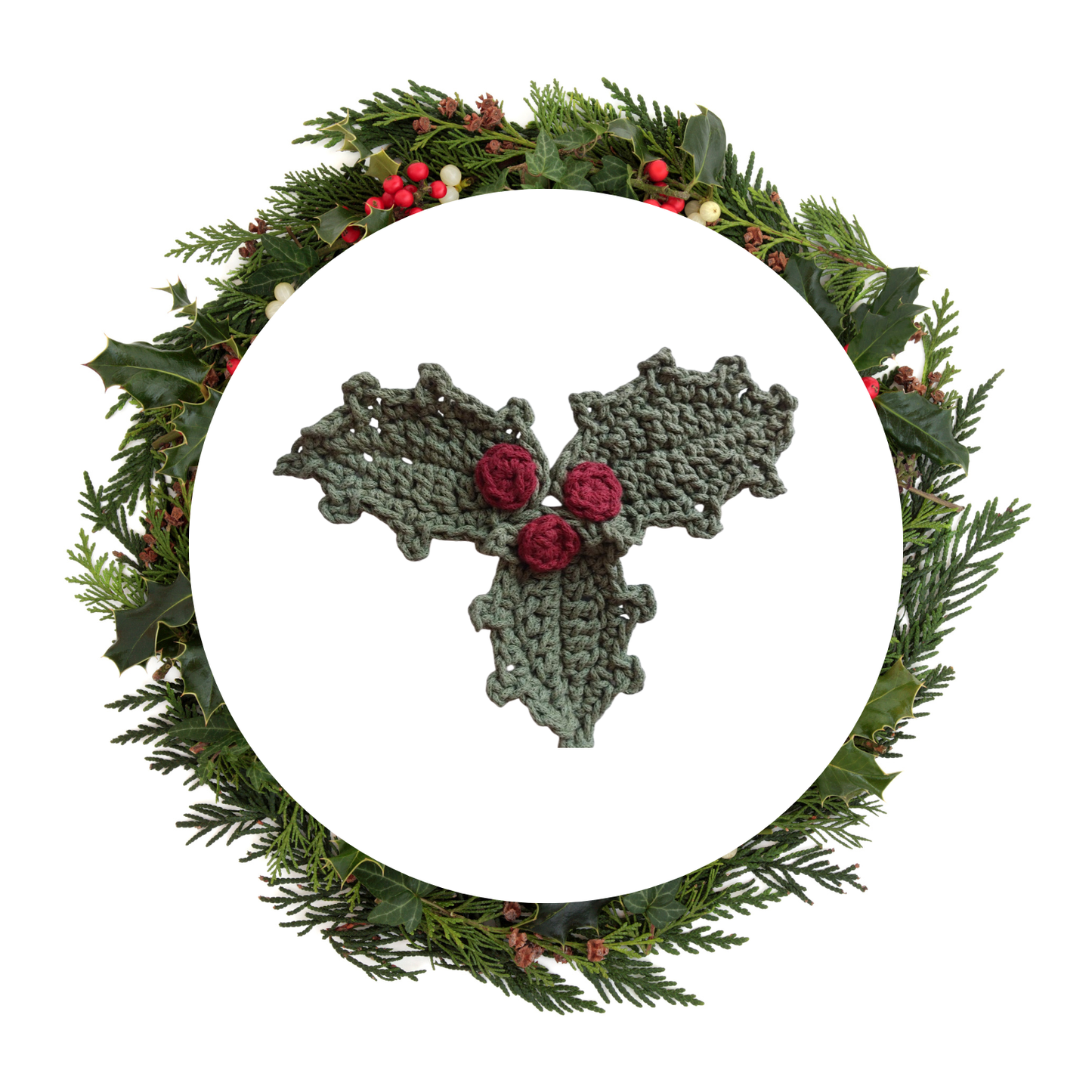 Häkelmuster Mistelzweig – Traditionelle Weihnachtsdeko häkeln