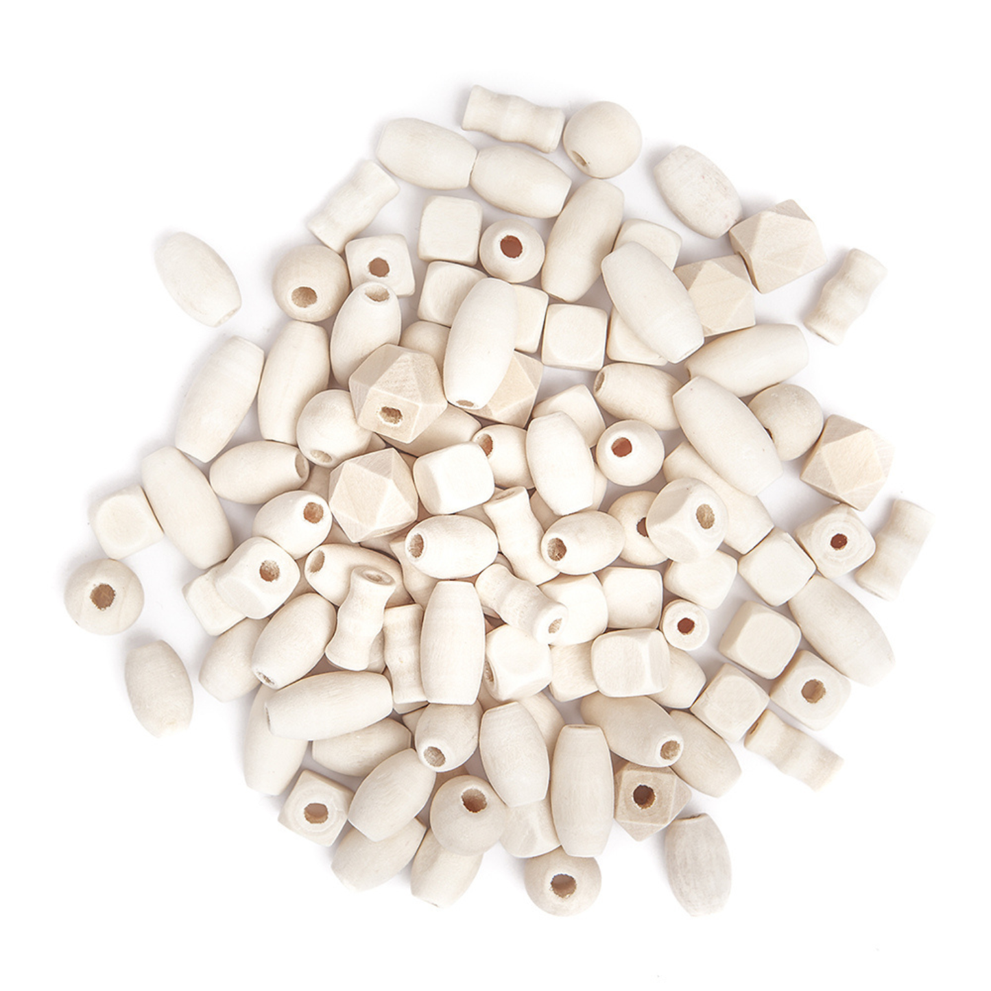 Holzperlen Mix-Set (50 g) - für Makramee & DIY