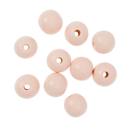 Holzperlen Ø 25 mm - Baby Pink