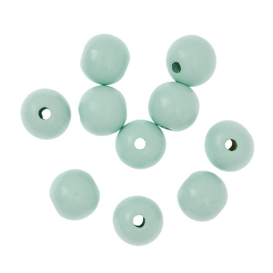 Holzperlen Ø 25 mm - Mint