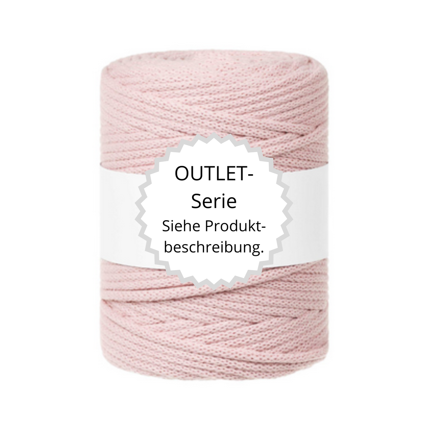 OUTLET Flechtkordel Pastel Pink Ø 5 mm
