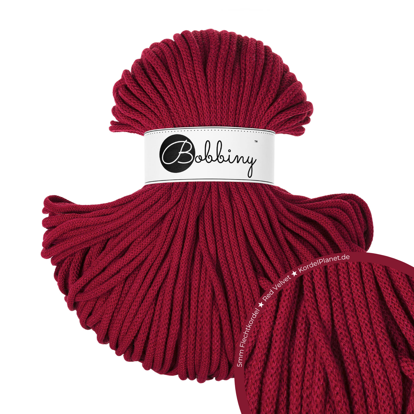 Bobbiny Flechtkordel Red Velvet Ø 5 mm