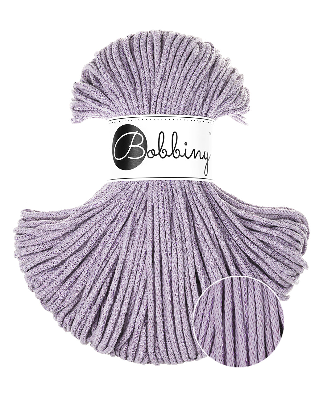 Bobbiny Flechtkordel UNICOLOR Lavender Ø 3 mm