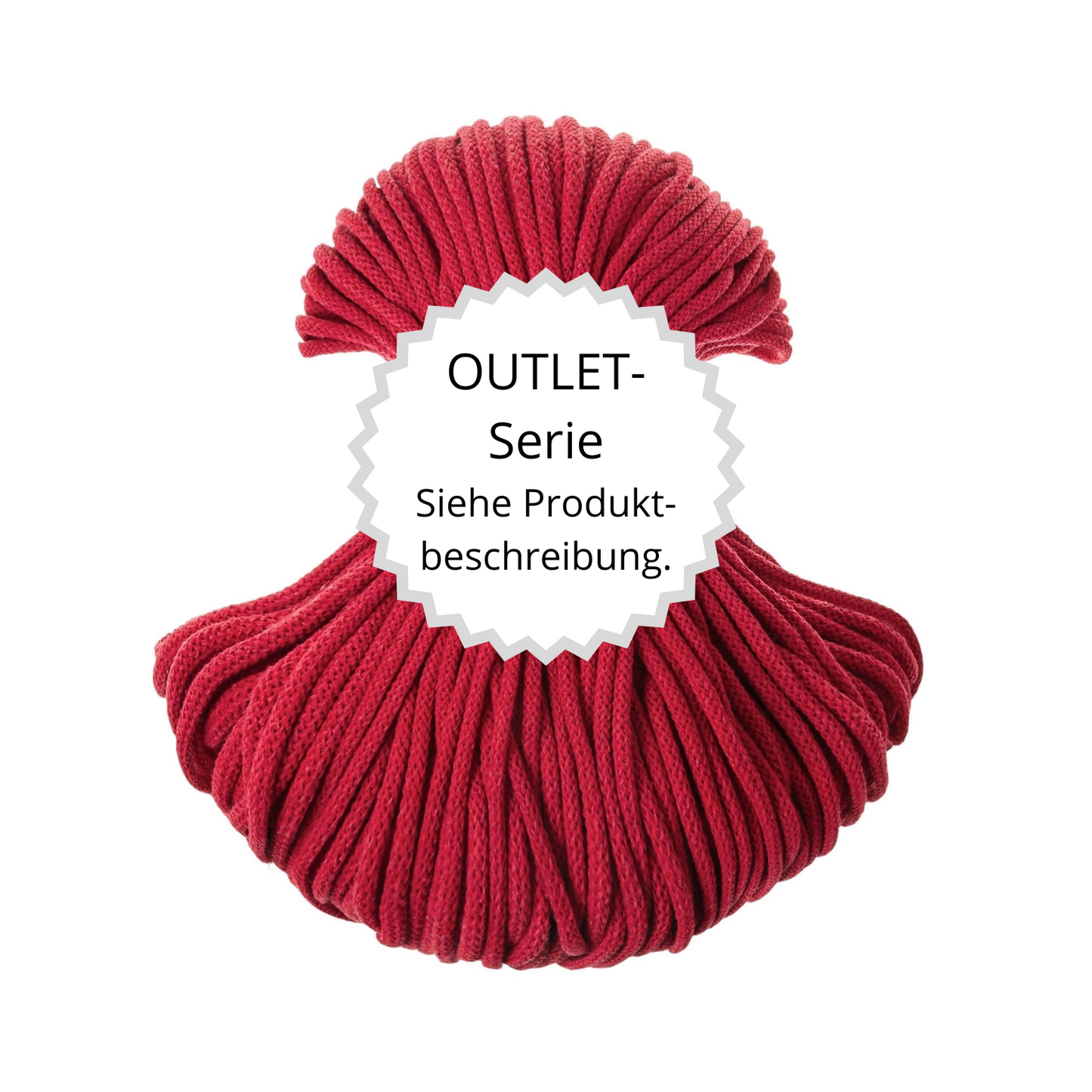 OUTLET Flechtkordel Classic Red Ø 5 mm